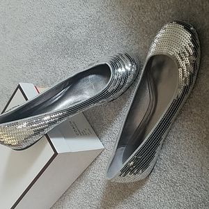 Coach silver flats